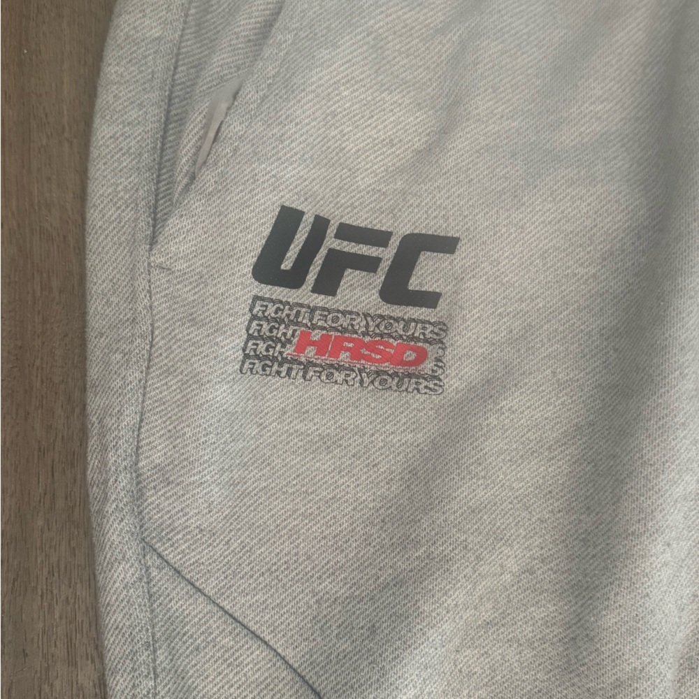 UFC Reebok Light Gray Athletic Pants - Picture 2 of 6